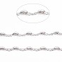 201 Stainless Steel Moon & Oval Link Chains, Soldered