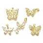 Покрытие стойки латунь микропаве прозрачные подвески из кубического циркония, бабочки прелести, долговечный, без свинца и без кадмия