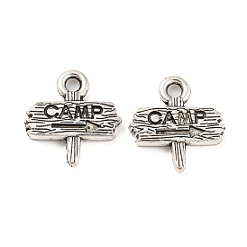 Tibetan Style Alloy Charms, Cadmium Free & Lead Free, Word of Camp
