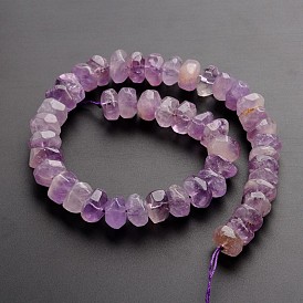 Natürlichen Amethyst Perlen Stränge, facettiert, Rondell