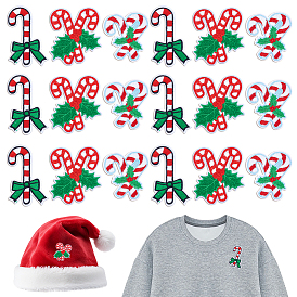 18 шт. 3 стили рождественские вышитые нитки приклеиваемые/пришивные заплатки, аппликации из ткани, шоколадная конфета