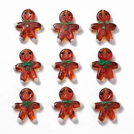Handmade Lampwork Beads Strands, Gingerbread Man