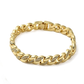 Rack Plating  Brass Micro Pave Cubic Zirconia Bracelets, Cadmium Free & Lead Free, Long-Lasting Plated