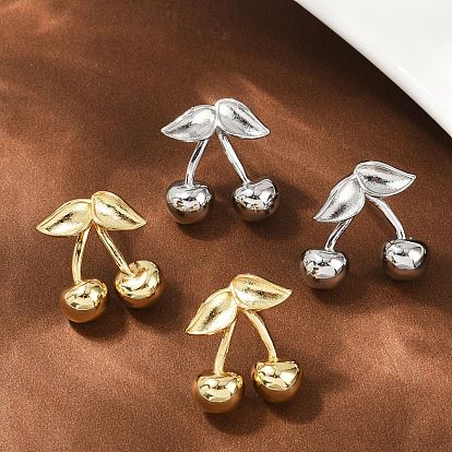 Серьги-гвоздики из вишневой латуни, стойки покрытие, долговечный, без свинца и без кадмия