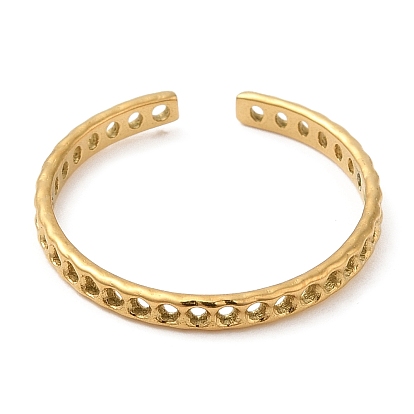 304 полые круглые открытые манжеты из нержавеющей стали для женщин