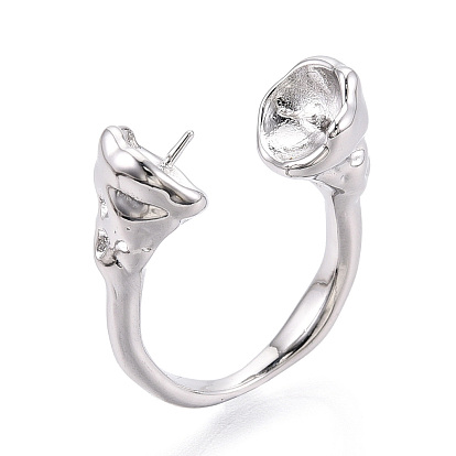 Настройки латунных манжетных колец, за половину пробурено бисера