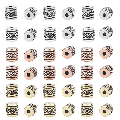 150Pcs 3 Colors CCB Plastic European Beads, Large Hole Beads, Column