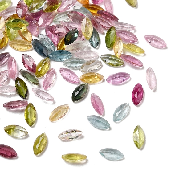 Граненые кабошоны из натурального турмалина, назад назад, лошадиный глаз 