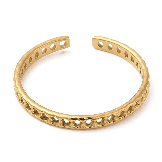 304 полые круглые открытые манжеты из нержавеющей стали для женщин