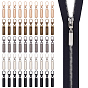50Pcs 5 Colors Alloy Zipper Pull Tabs, Rectangle