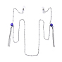 304 Stainless Steel Eyeglasses Chains, Neck Strap for Eyeglasses, with Handmade Evil Eye Lampwork Beads