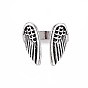 Vintage Wing Cuff Finger Rings for Women, Rack Plating Alloy Open Rings