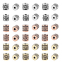 150Pcs 3 Colors CCB Plastic European Beads, Large Hole Beads, Column