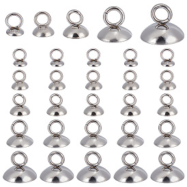 100 шт. 5 стили 201 нержавеющая сталь бусины колпачки подвески, для подвесных планок