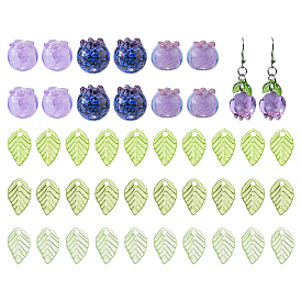 DIY Jewelry Making Kits, including Transparent Acrylic Pendants and Handmade Lampwork Beads