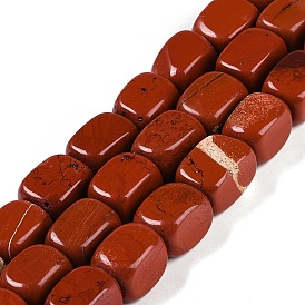 Natural Red Jasper Beads Strands, Cuboid