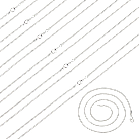 Латунь круглый змея цепи ожерелье решений, с карабин-лобстерами , для поделок ювелирных изделий