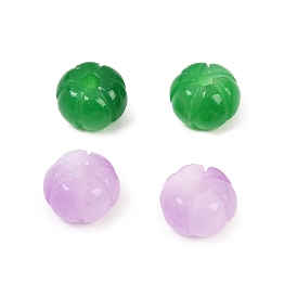 Натуральные кварцевые окрашенные бусины, тыква