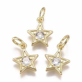 Латунные микро проложить кубического циркония прелести, с целью перехода в кольце, долговечный, звезда