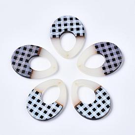 Resin & Wood Pendants, Teardrop
