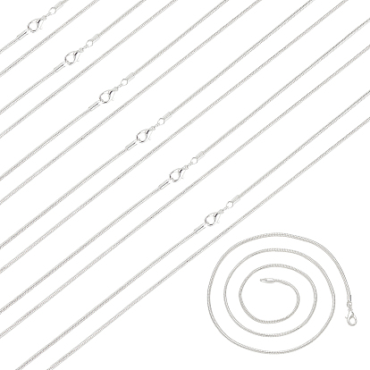 Латунь круглый змея цепи ожерелье решений, с карабин-лобстерами , для поделок ювелирных изделий