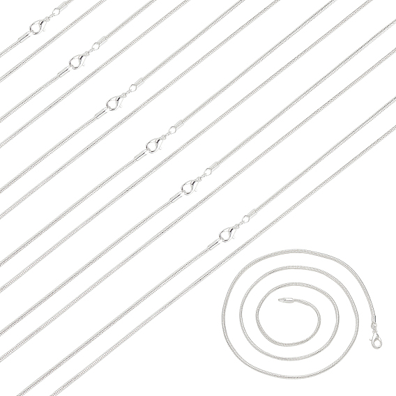 Латунь круглый змея цепи ожерелье решений, с карабин-лобстерами , для поделок ювелирных изделий