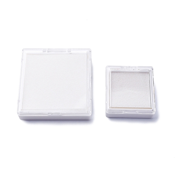 Акриловые коробки для хранения россыпью бриллиантов с белой губкой внутри, квадратный