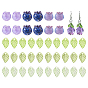 DIY Jewelry Making Kits, including Transparent Acrylic Pendants and Handmade Lampwork Beads