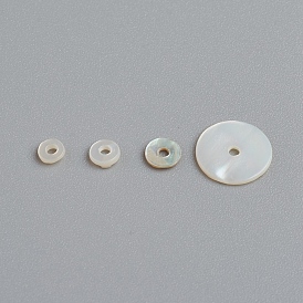  Perles de coquille d'eau douce, perles d'espacement pour la fabrication de bijoux artisanaux bricolage, disque