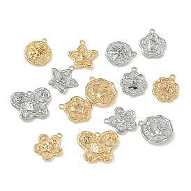 Рождественские латунные подвески с микропаве из фианита, долговечный, настоящее платиновое покрытие/настоящее 18k позолоченное