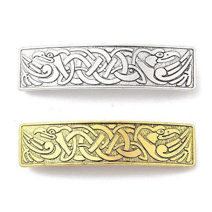 Заколки для волос в стиле ретро из сплава викингов, аксессуары для волос для женщин и девочек, прямоугольные