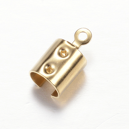 Ion Plating(IP) 304 Stainless Steel Folding Crimp Ends, Fold Over Crimp Cord Ends