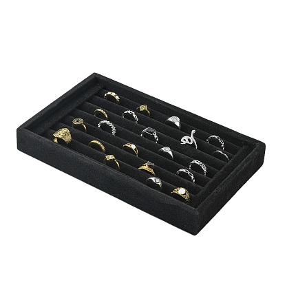 Velvet Finger Ring Display Frame, Rectangle