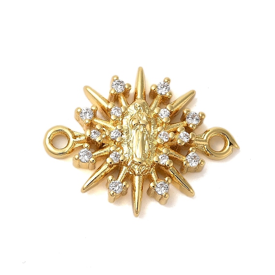 Покрытие стойки из латуни, прозрачные подвески с солнечным разъемом из кубического циркония, ссылки Девы Марии, без кадмия и без свинца, долговечный