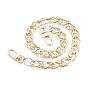 Aluminium Double Link Chains Bag Handles, with Zinc Alloy Swivel Clasps, for Bag Straps Replacement Accessories