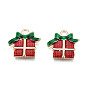 Christmas Alloy Enamel Pendants, Cadmium Free & Lead Free, Light Gold, Christmas Gift