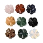 Natural & Synthetic Gemstone Carved Clover Display Decorration, for Home Office Desk Decoration