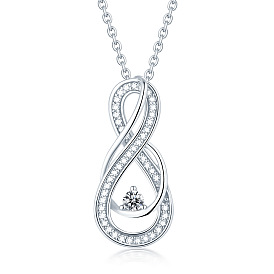 Stunning S925 Sterling Silver Diamond Pendant Necklace for Women - Fashion Accessory