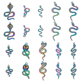 4 сумки 2 стили радужные подвески из сплава, змея, без кадмия, без никеля и без свинца