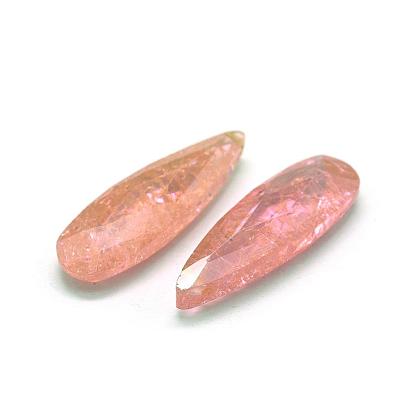 Cubic Zirconia Pendants, Faceted, Teardrop