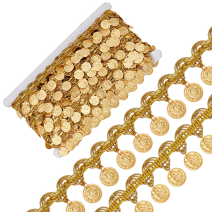 Лента с отделкой из полиэстерового кружева с бахромой