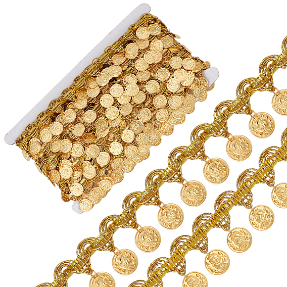 Лента с отделкой из полиэстерового кружева с бахромой