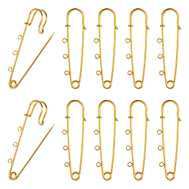 10 шт. латунная брошь, контакты килт, без никеля 