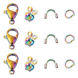 DIY Jewelry Making Kits, Including 316 Surgical Stainless Steel Wire, 304 Stainless Steel Open Jump Rings & Bead Tips & Lobster Claw Clasps