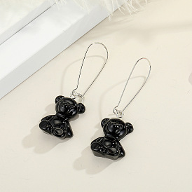 Cute Jelly Bear Earrings Sweet and Versatile Ear Drops Jewelry