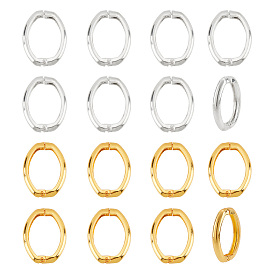16шт 2 цвета стойка покрытие латунь укоротитель застежки, Twister застежками, долговечный, овальное кольцо