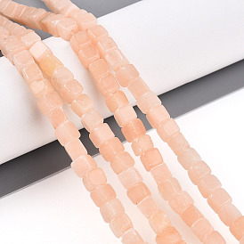 Natural Rouge Jade Beads Strands, Cube