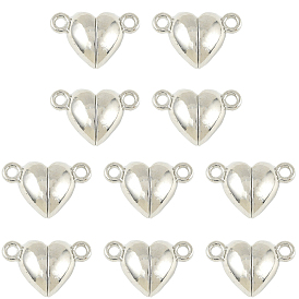 10 Сумки с магнитными застежками из сплава и петлями, сердце