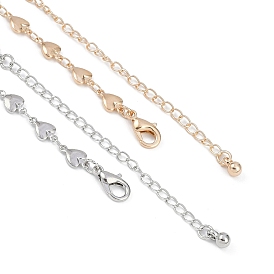 Simple Alloy Heart Link Chain Necklaces for Women