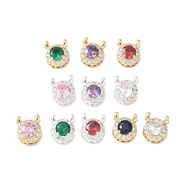 Латунные микро проложить кубического циркония бусы, без кадмия, без никеля и без свинца, голова оленя